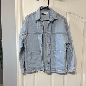 Zara Distressed Jean Jacket